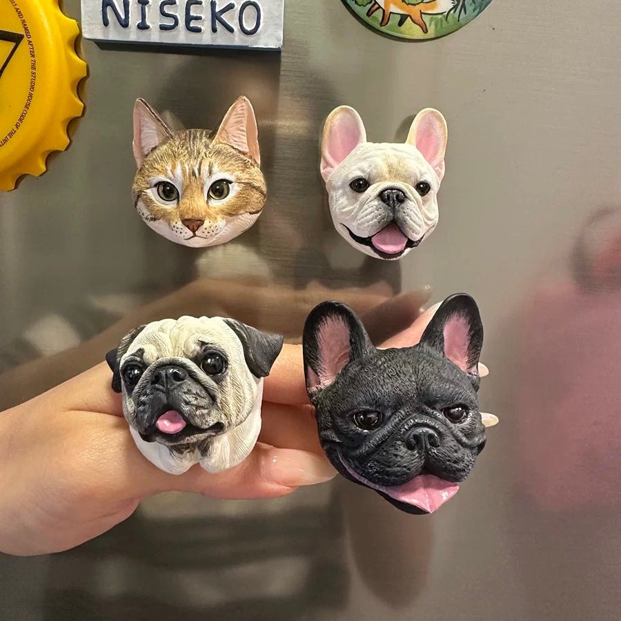 🐶🐱Custom Pet Sculpture – Multifunctional Pet Portrait Fridge Magnet and Car Air Freshener