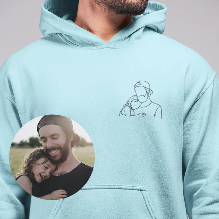 Parent-Child Photo Outline Embroidered Sweatshirt-🎉Surprise Mother's Day gift