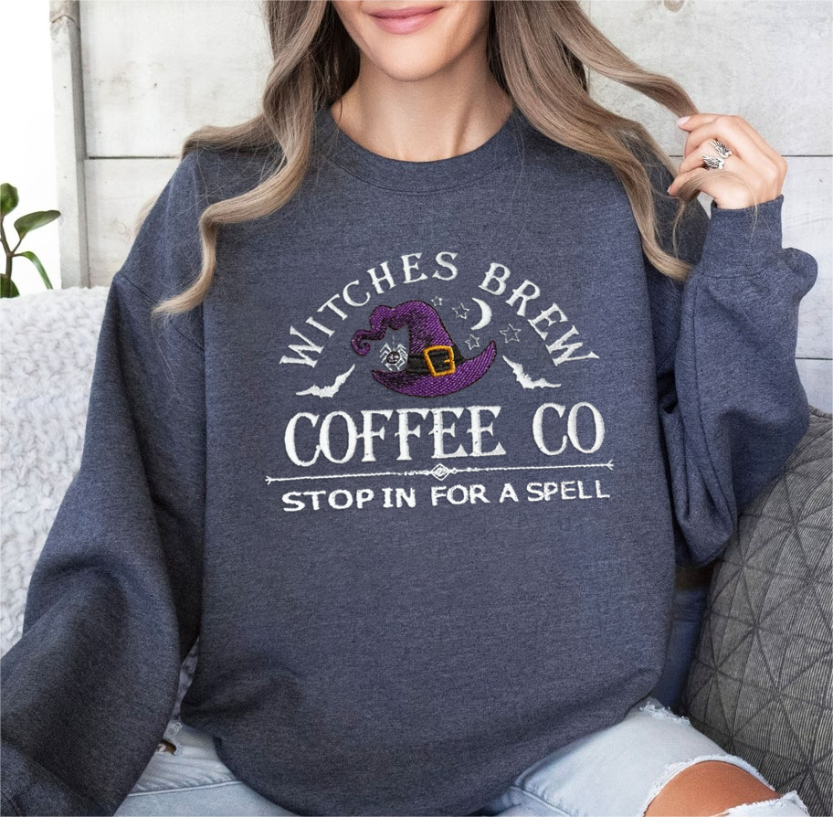 Witches Brew Coffee Co Embroidered Sweatshirt