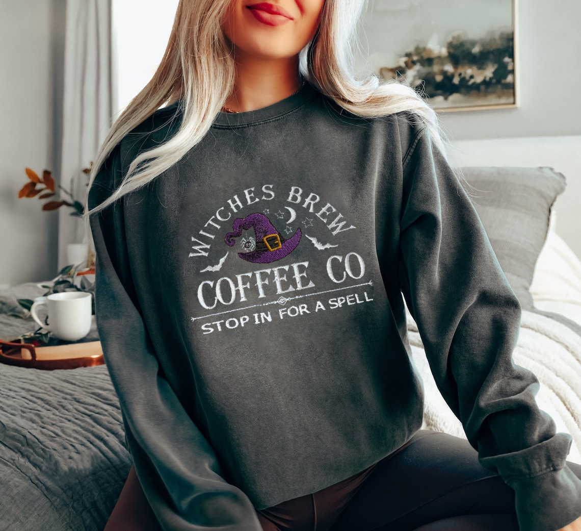 Witches Brew Coffee Co Embroidered Sweatshirt