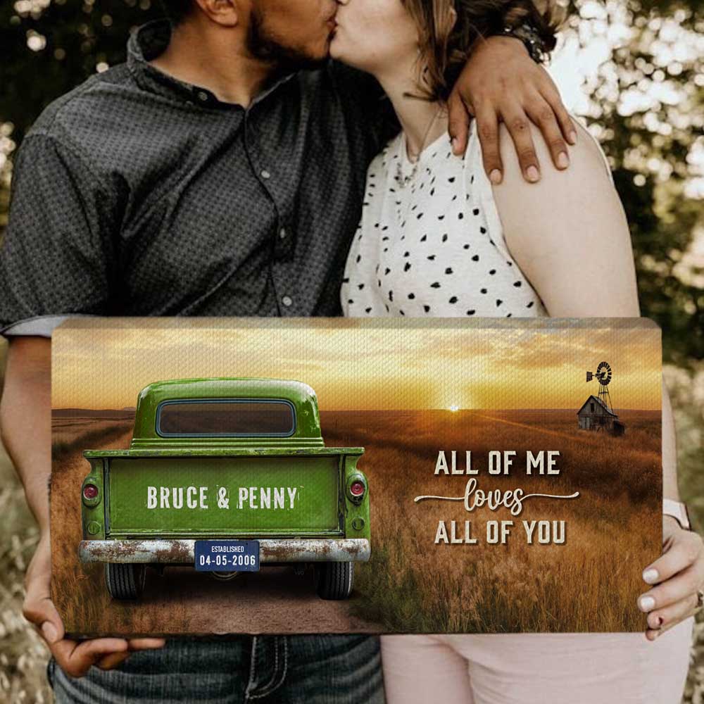 🚜 Custom Vintage Truck Farmhouse Canvas Gift 🚗