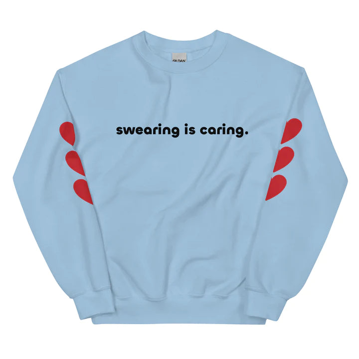 Unisex Swearing Is Caring Crew Sweatshirt