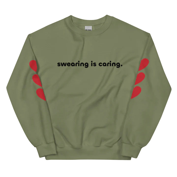 Unisex Swearing Is Caring Crew Sweatshirt