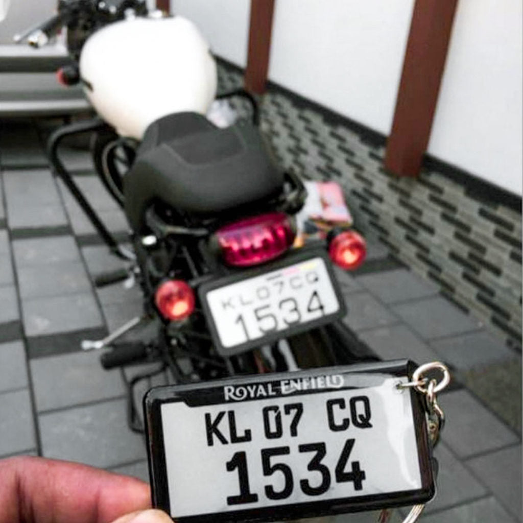 GEL NUMBER PLATE KEYCHAIN