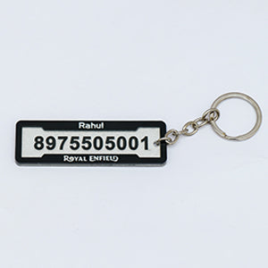 REAL 4D RECTANGULAR NUMBER/NAME PLATE KEYCHAIN