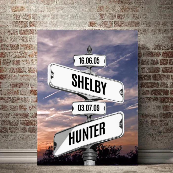 💝 Personalized Canvas Wall Art "Date of birth of family members" (Customized free)