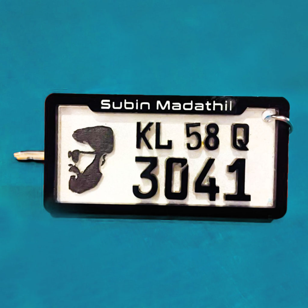 CUSTOMIZED 4D NUMBER PLATE KEYCHAIN