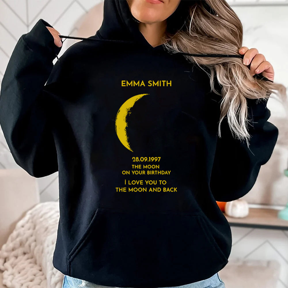 Custom REAL MOON PHASE Sweatshirt