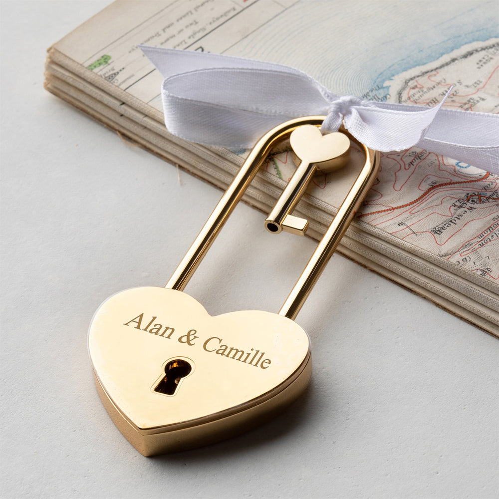 Love Lock Personalized Padlock with Key Valentines Day Gift