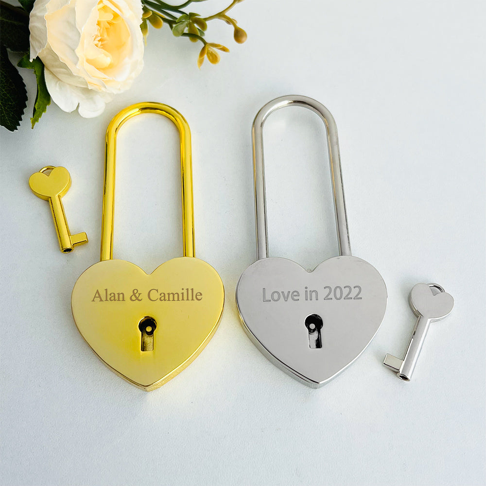 Love Lock Personalized Padlock with Key Valentines Day Gift