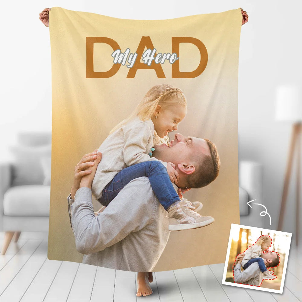 💖For Dad Blanket👨Custom Photo Blanket Personalized Gift