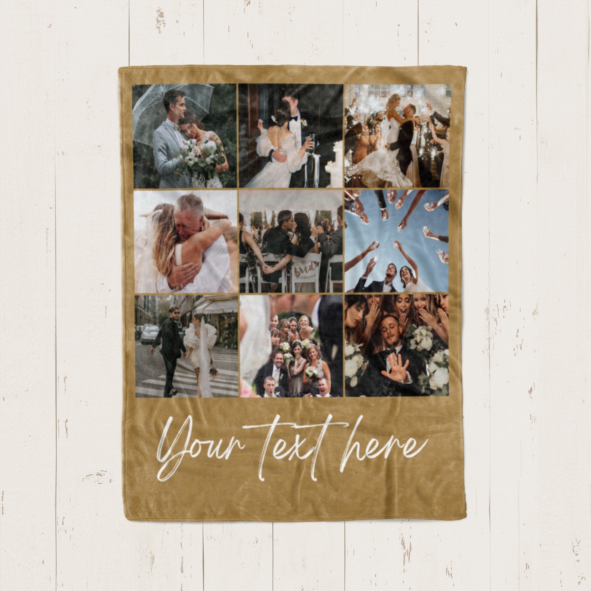 Custom Photo Blanket Collage Blanket With Text Family Memorial Blanket