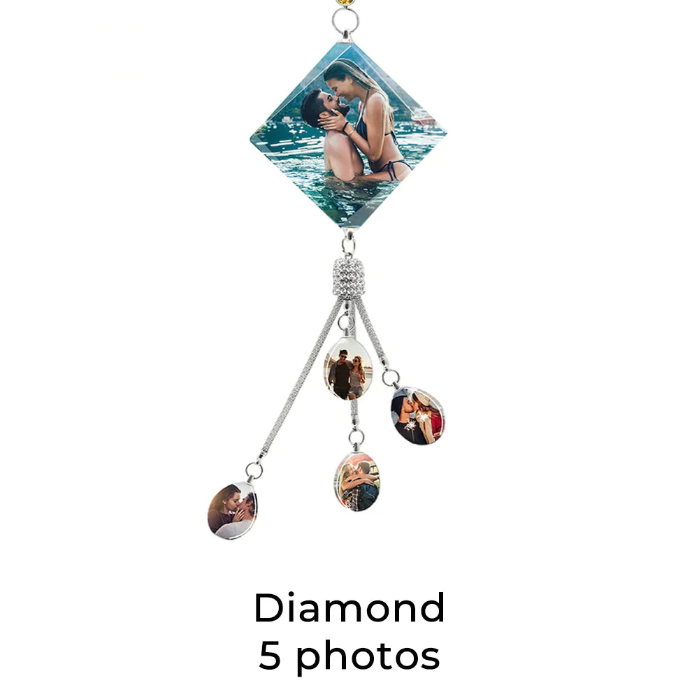 Personalized Photo Lucky Crystal Car Pendant🚗