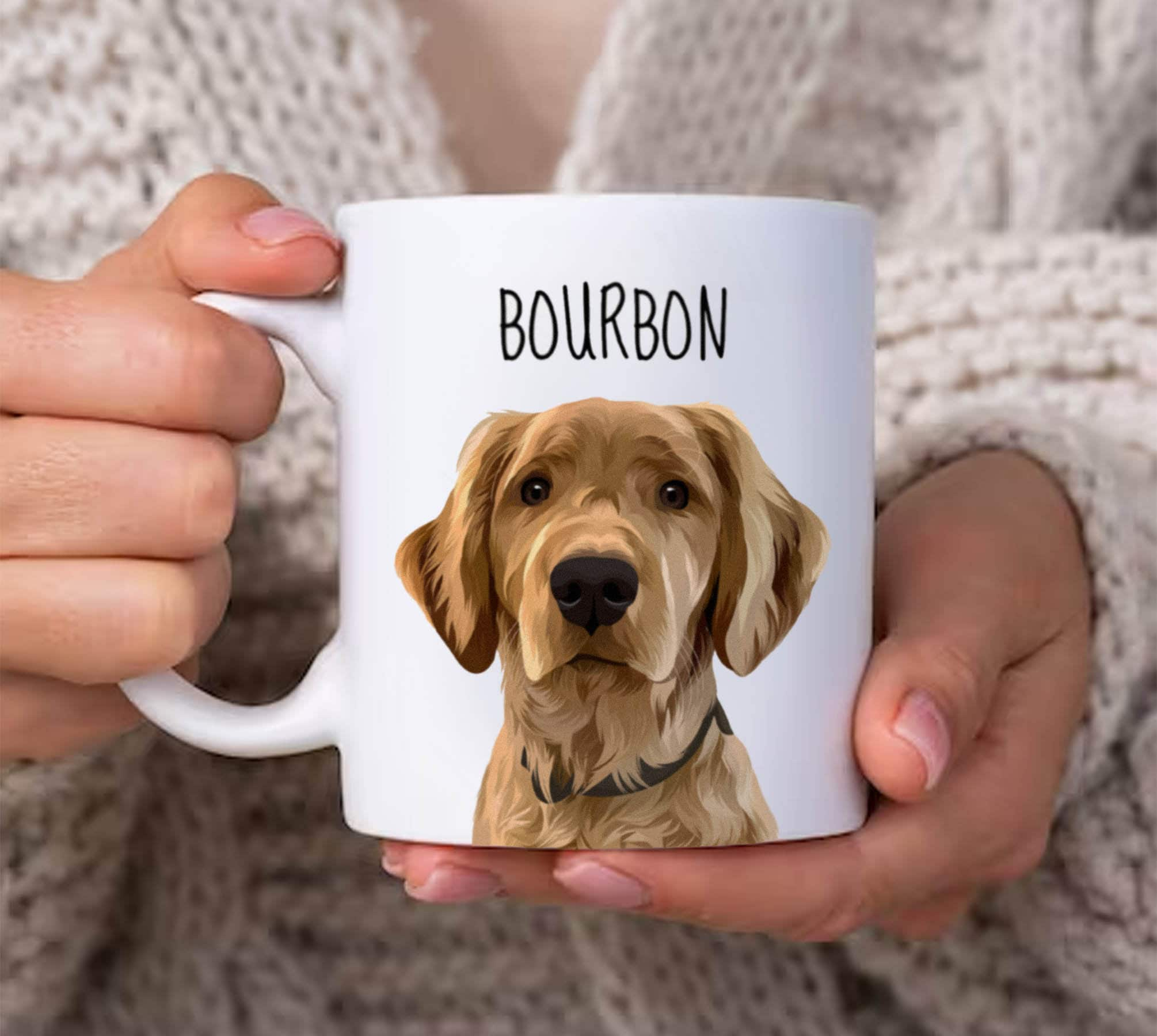 Personalized Dog Pet Cartoon Photo Mug