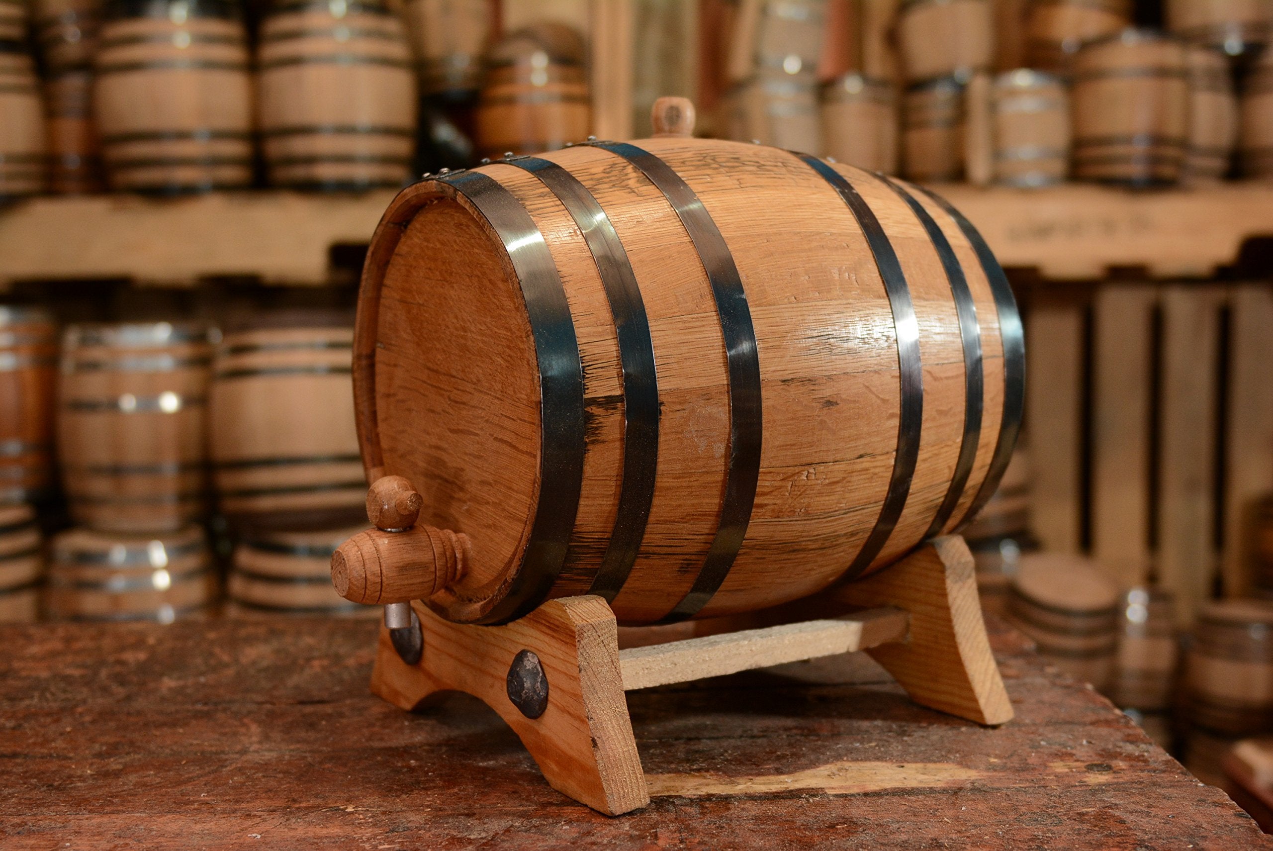 🥂Personalized - Custom Engraved American Premium Oak Aging Barrel - Age your own Whiskey, Beer, Wine, Bourbon, Tequila, Rum, Hot Sauce & More | Barrel Aged (3 Liters)