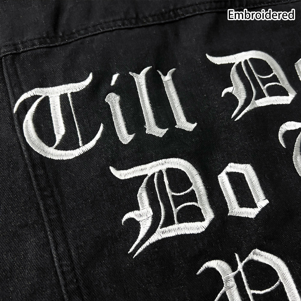 Till Death Do us Part, Personalized Name Embroidered Denim Jackets For Couples (Buy 2 Get Free Shipping)