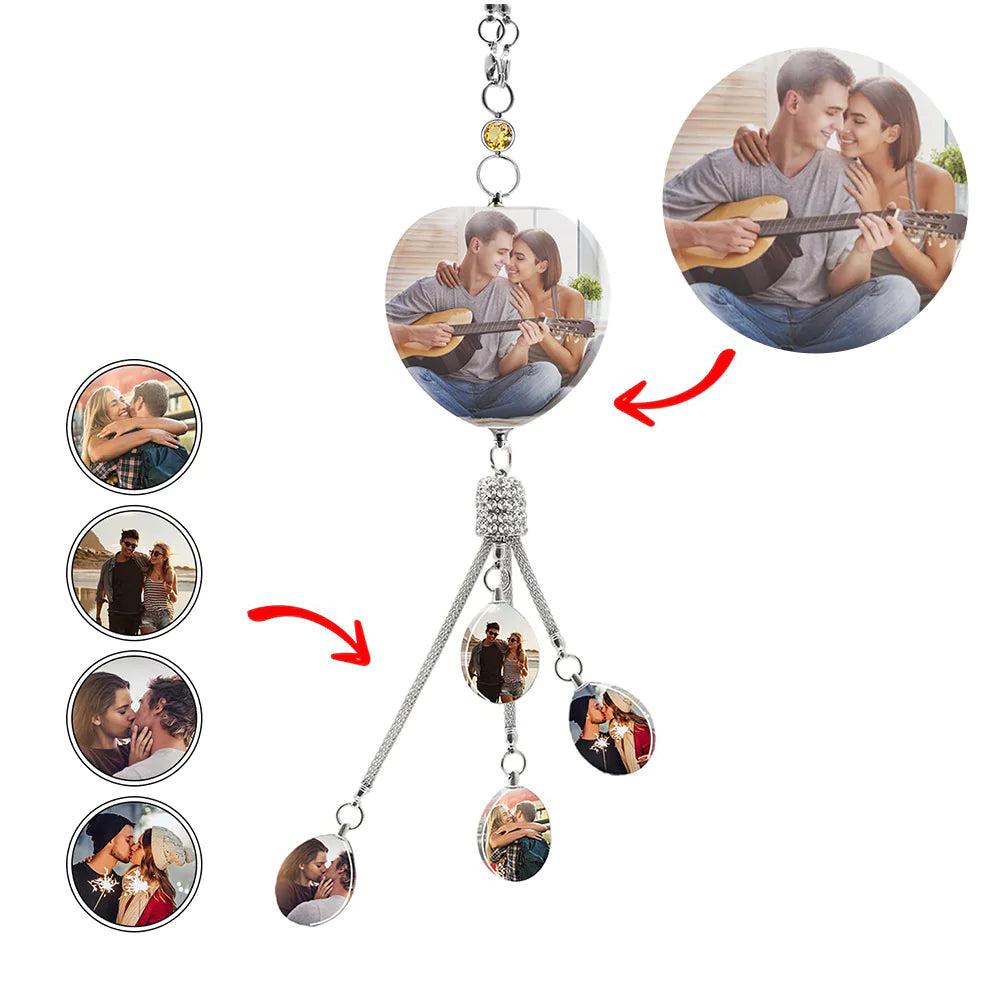 Personalized Photo Lucky Crystal Car Pendant🚗