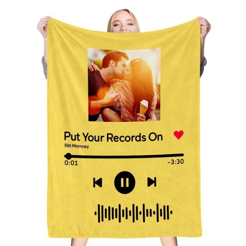 Custom Scannable Music Code Blanket Photo Starlight Blanket