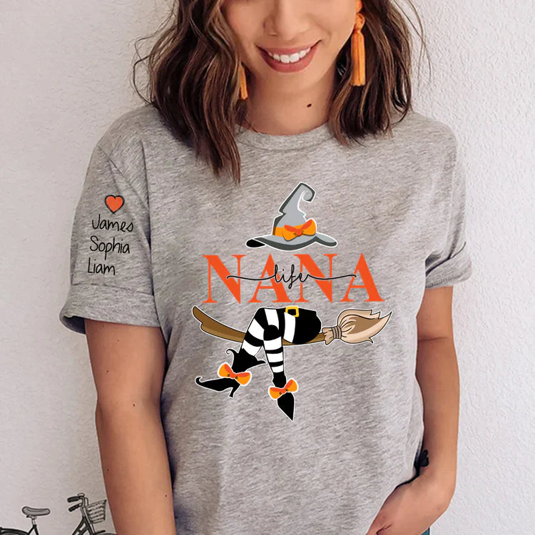 Personalized NANA Life Witch With Kids Names Halloween Gifts