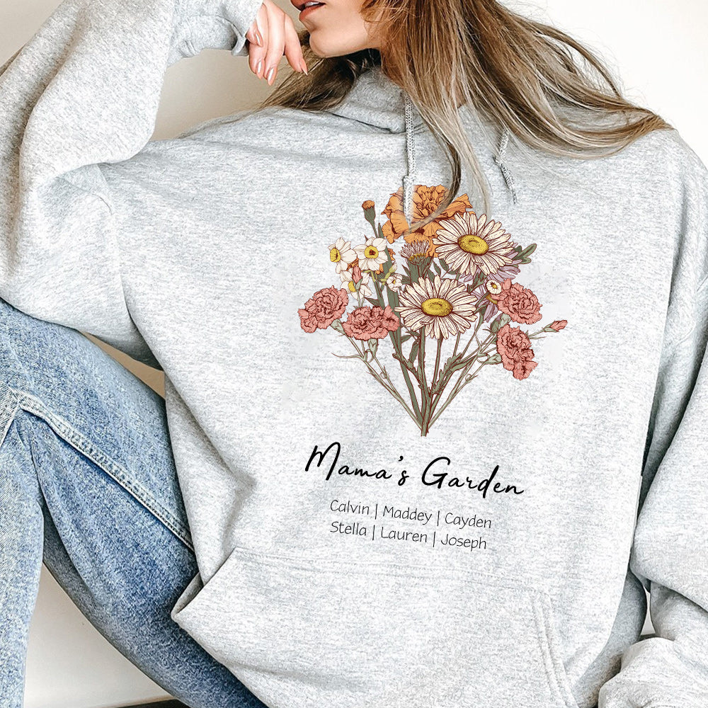 Birth Flower Bouquet Customized Crewneck/Hoodie (Customized free)