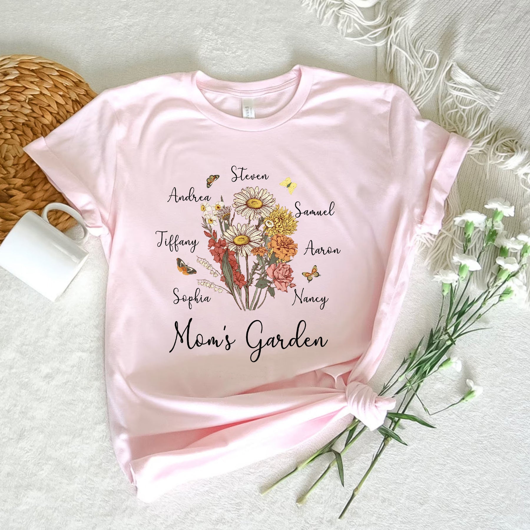 Personalized Mom Shirt, Mom's Garden Shirt, Mother's Day Gifts For Grandma, Mom Gifts, Mom Birthday Gifts, Wildflower Birthday Gifts