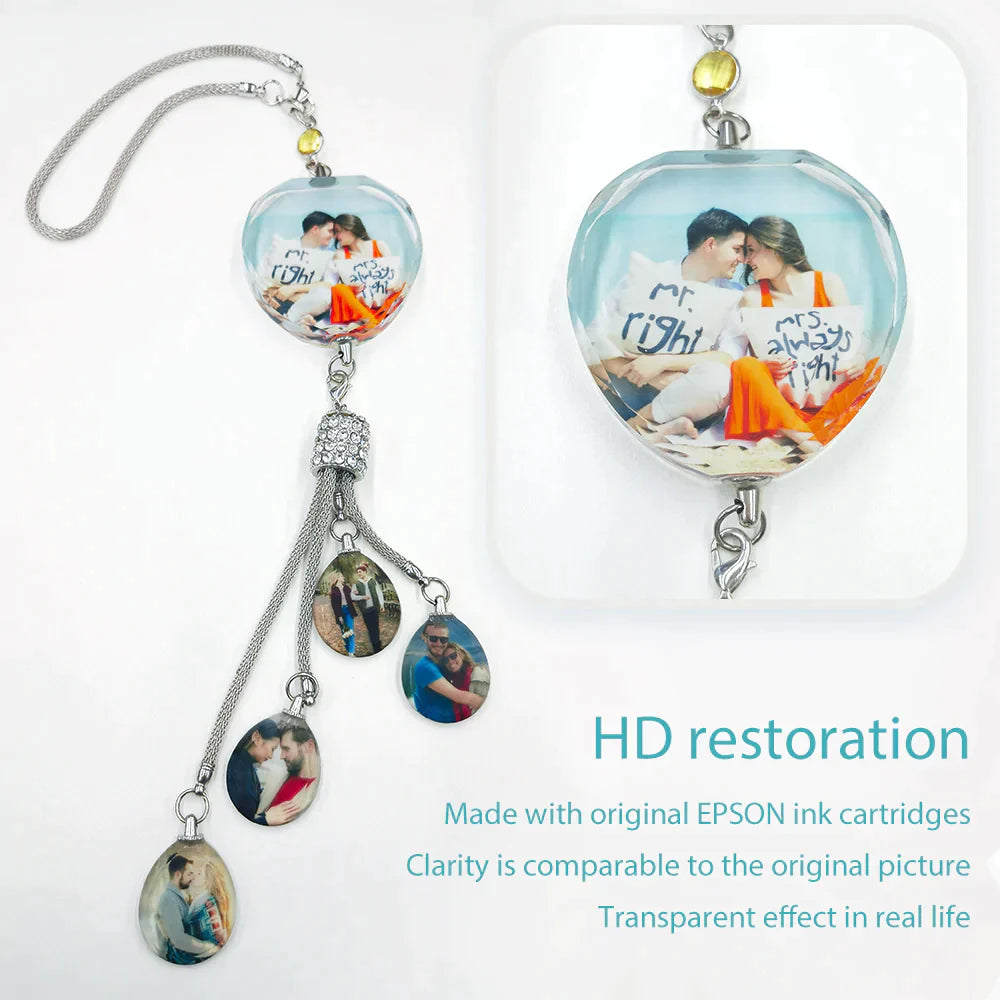 Personalized Photo Lucky Crystal Car Pendant🚗