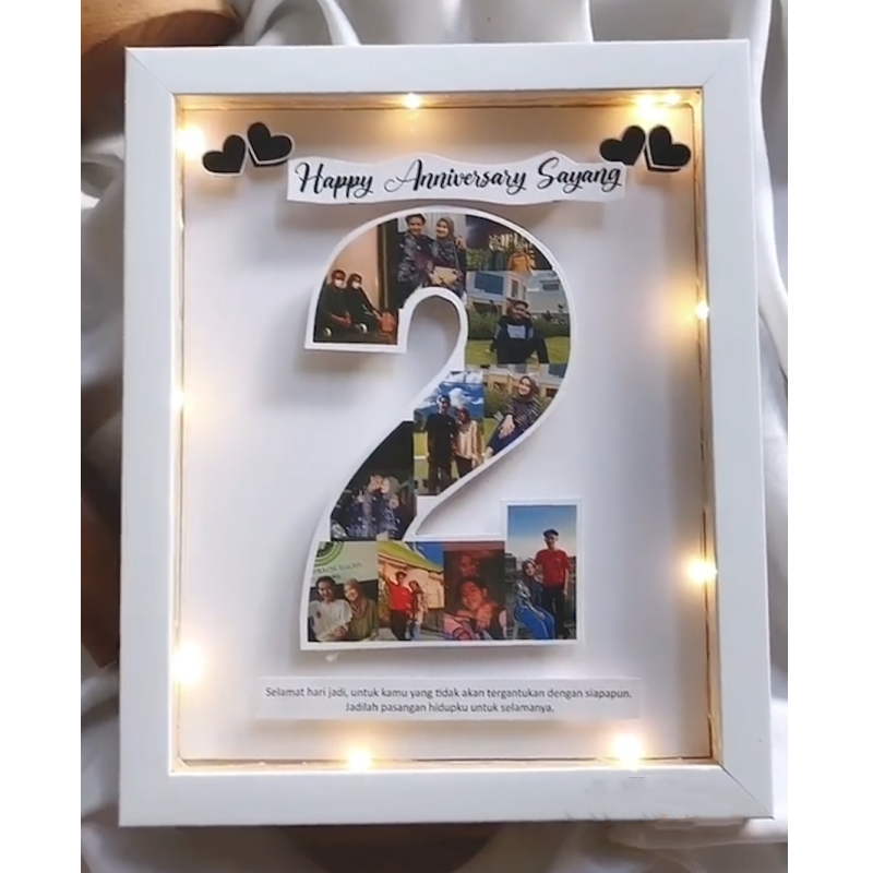 Custom Number Photo Collage Anniversary Gift