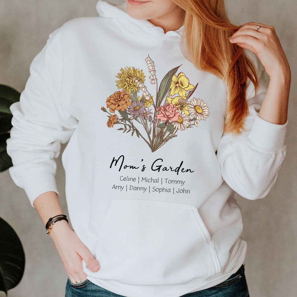 Birth Flower Bouquet Customized Crewneck/Hoodie (Customized free)