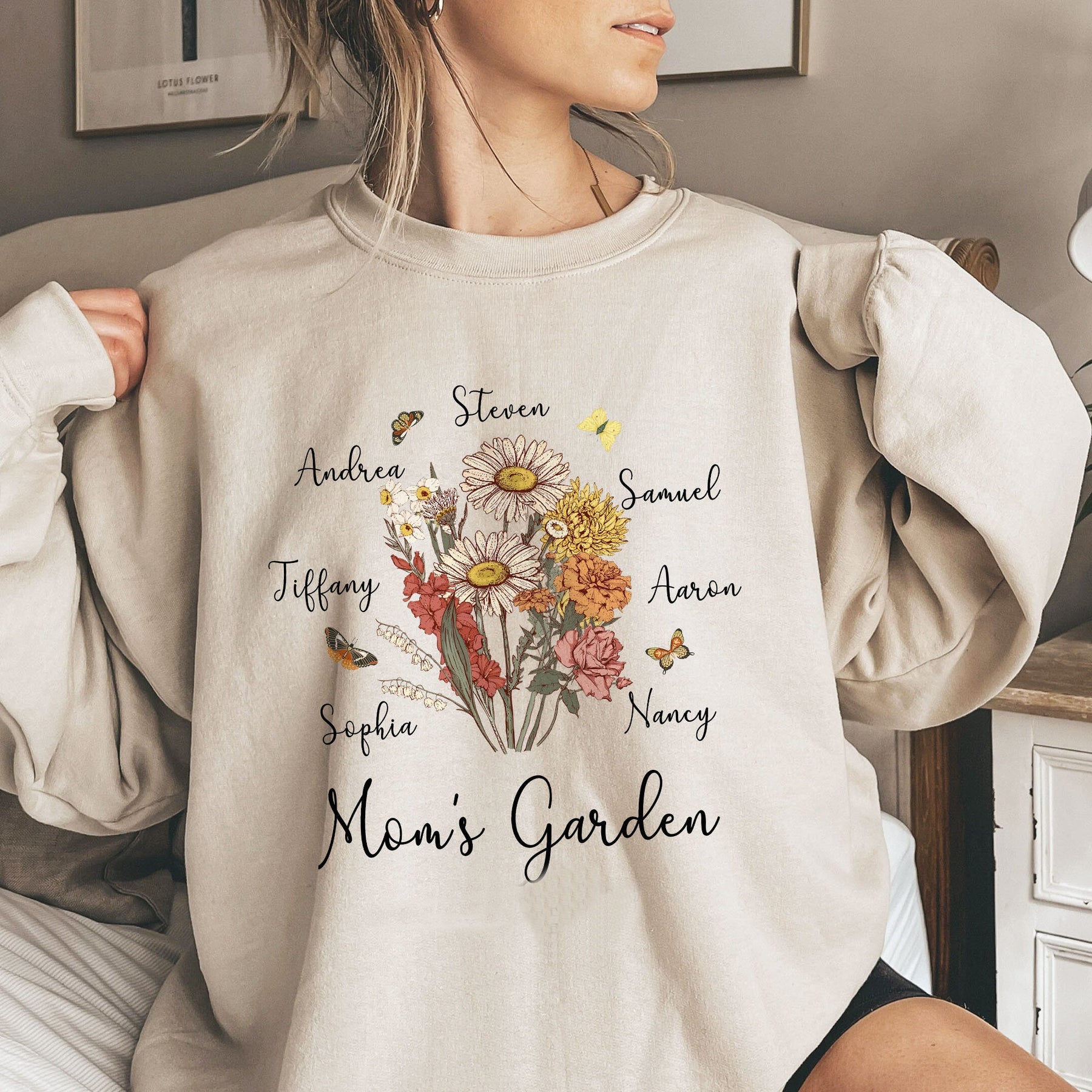 Personalized Mom Shirt, Mom's Garden Shirt, Mother's Day Gifts For Grandma, Mom Gifts, Mom Birthday Gifts, Wildflower Birthday Gifts