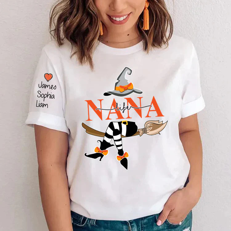 Personalized Nana Life Witch Shirt, Custom Grandma Halloween Gift