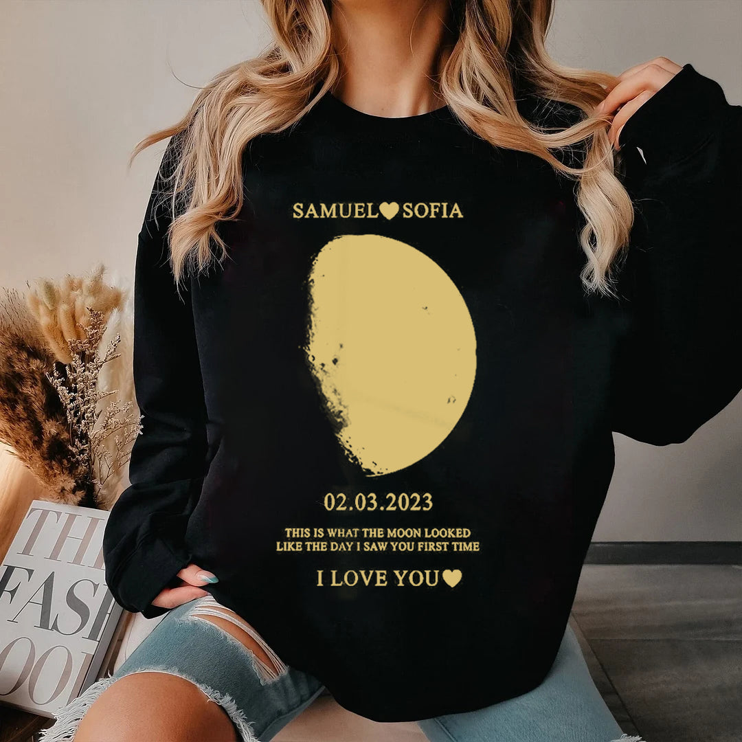 Custom REAL MOON PHASE Sweatshirt