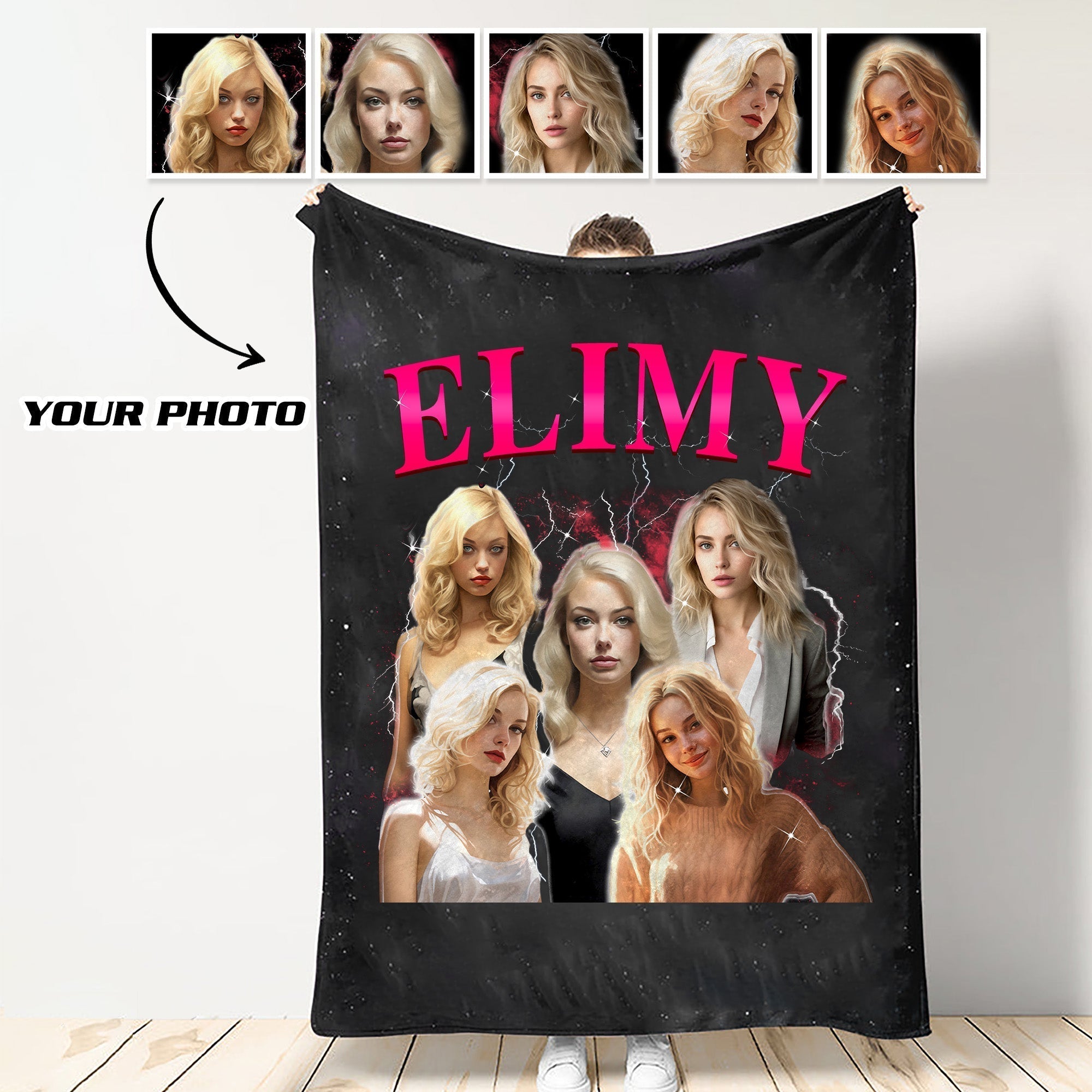 Custom Photo Vintage Blanket For Pet Lover