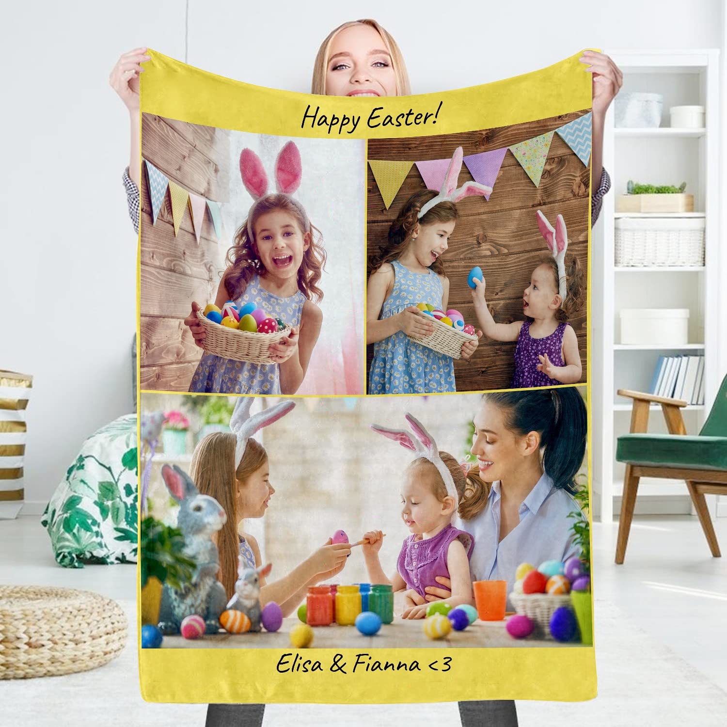 Custom Blanket with Photo， Funny Gifts for Boyfriend,Dad,Mom,Friends,New Year,Birthday