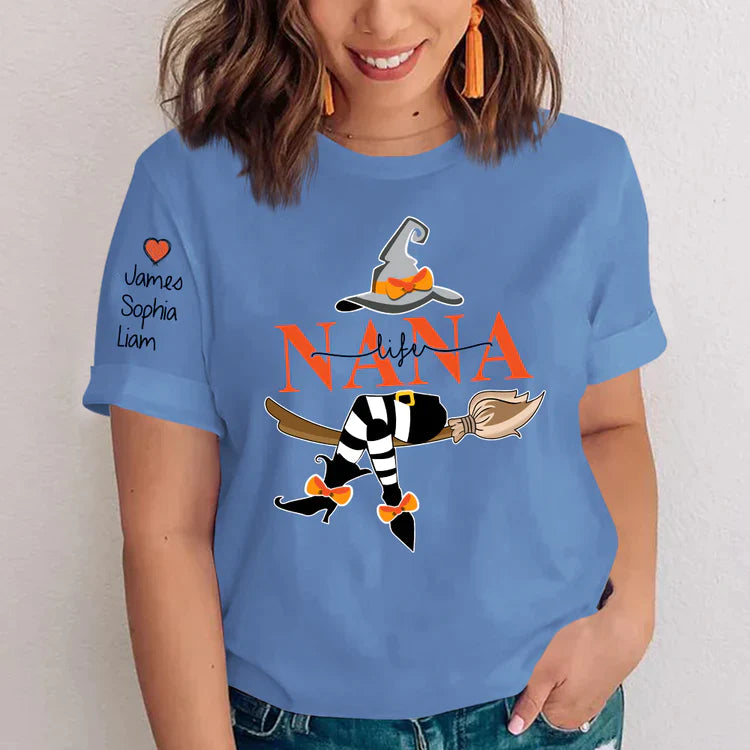 Personalized Nana Life Witch Shirt, Custom Grandma Halloween Gift