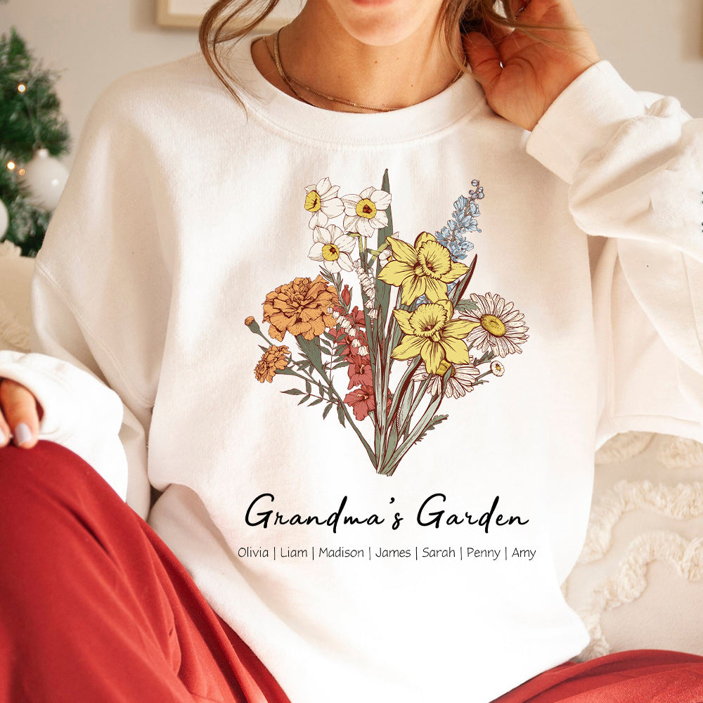 Birth Flower Bouquet Customized Hoodie/Crewneck