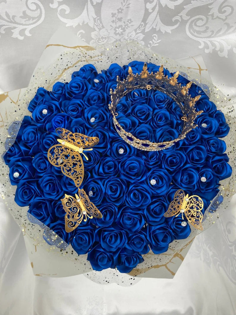 🌹Eternal Satin Ribbon Rose Bouquet 🌹- Best Gift to Lover