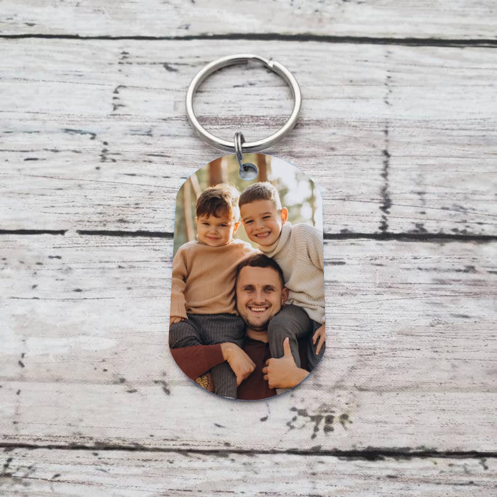 Dad Fist Bump Personalized Keychain Father's Day Gifts