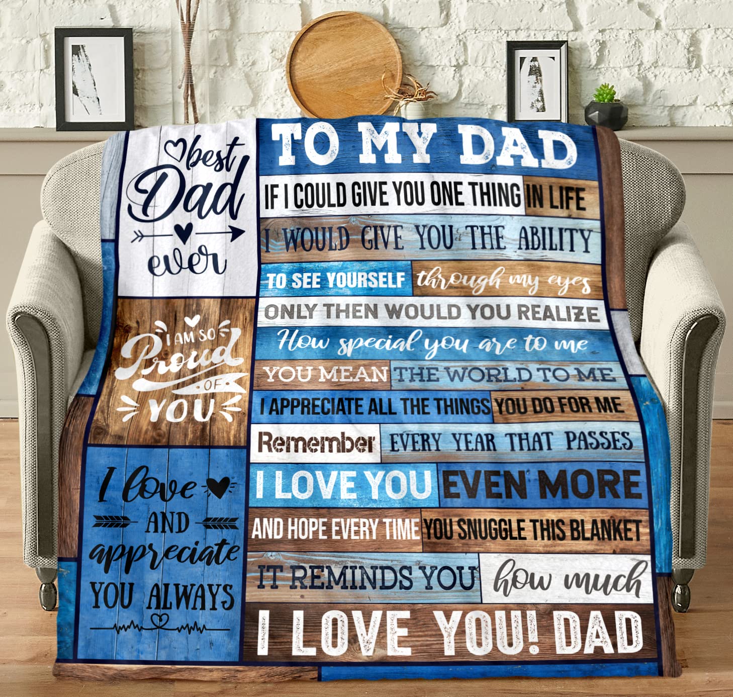 💖For Dad Blanket👨Blanket Gifts From Daughter Or Son