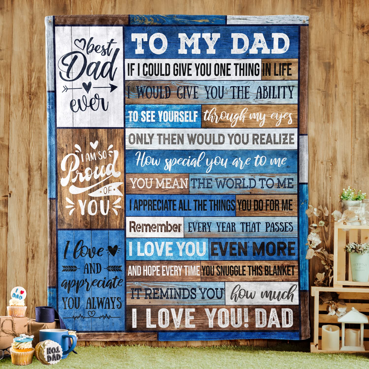 💖For Dad Blanket👨Blanket Gifts From Daughter Or Son