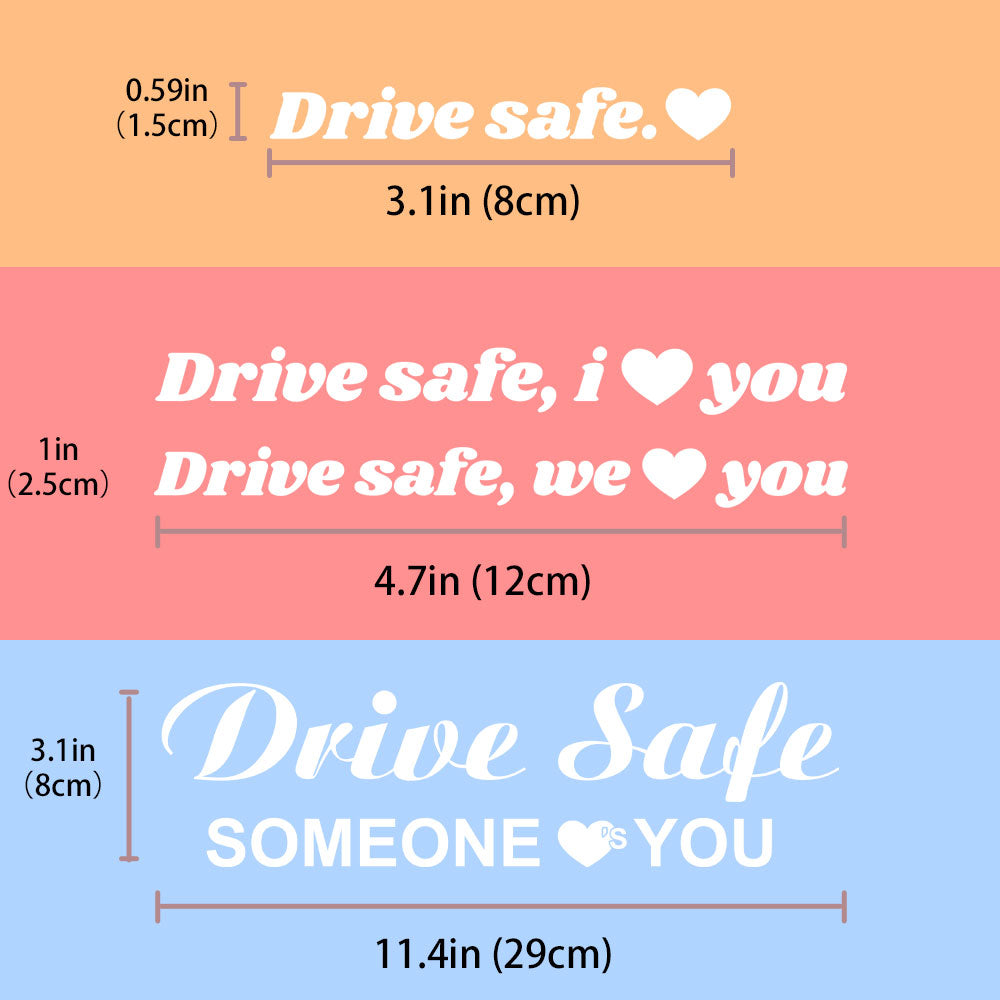 Drive Safe Car Mirror Decal Crystal Label Stickers For Your Love