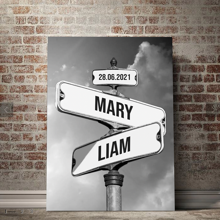 💞Personalized Canvas Vintage Street Sign For Couples