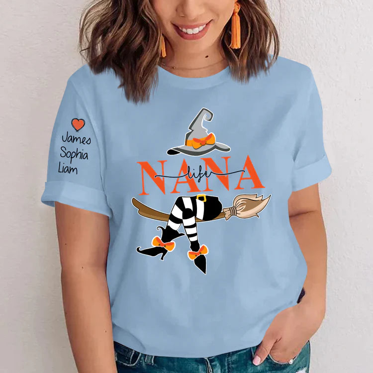 Personalized Nana Life Witch Shirt, Custom Grandma Halloween Gift