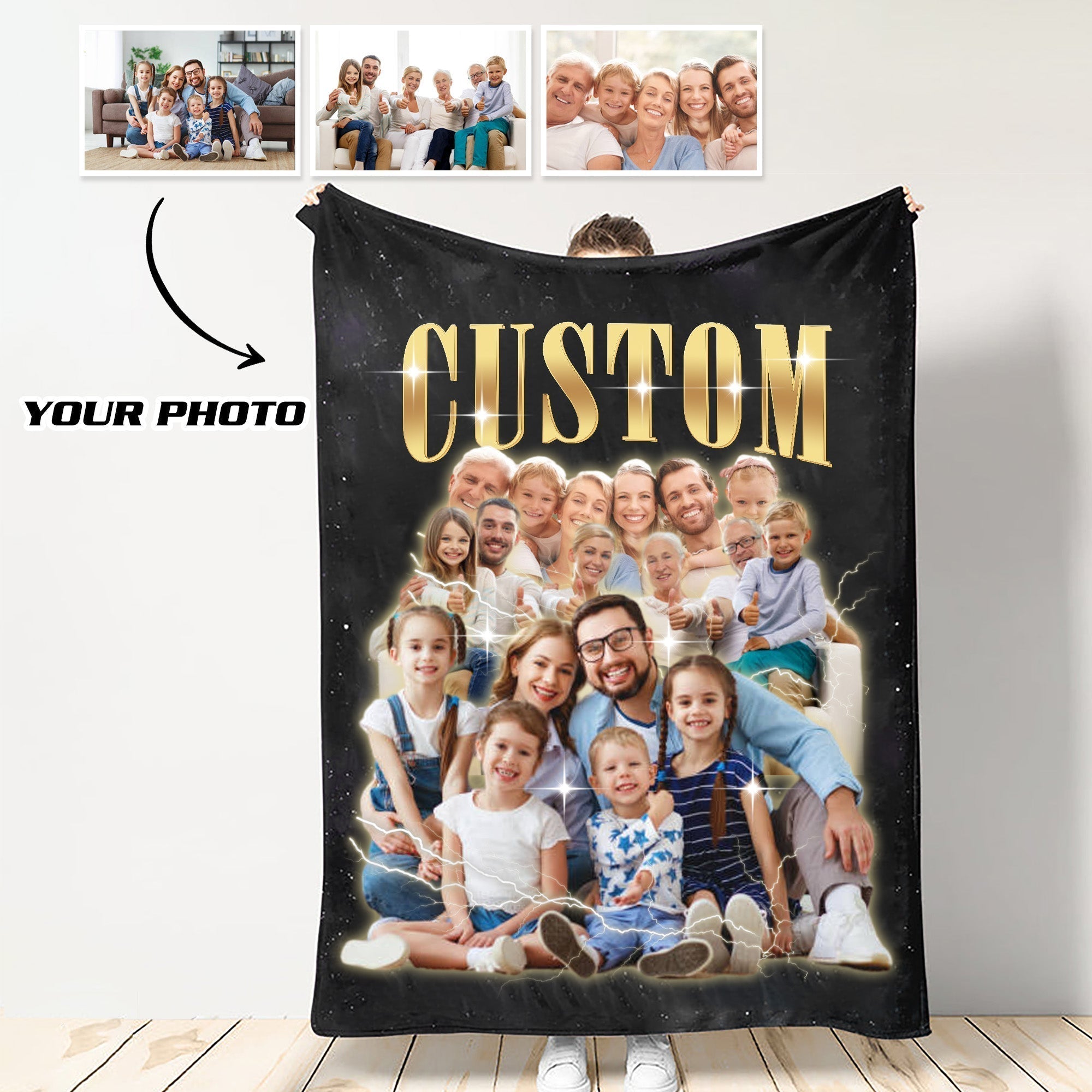 Custom Photo Vintage Blanket For Pet Lover