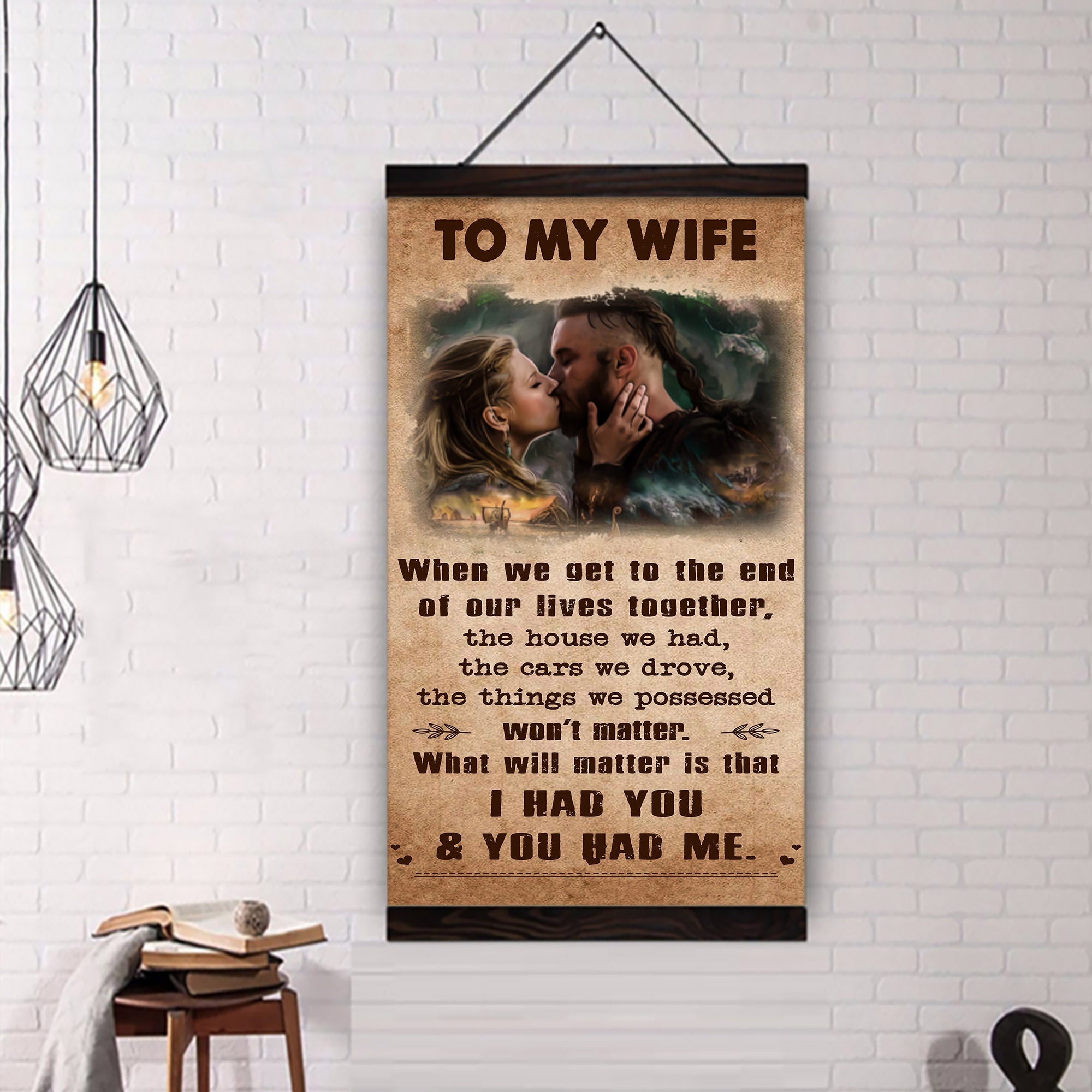 TO MY WIFE-I HAD YOU AND YOU HAD ME-Carl & Ellie-UP - CANVAS POSTER