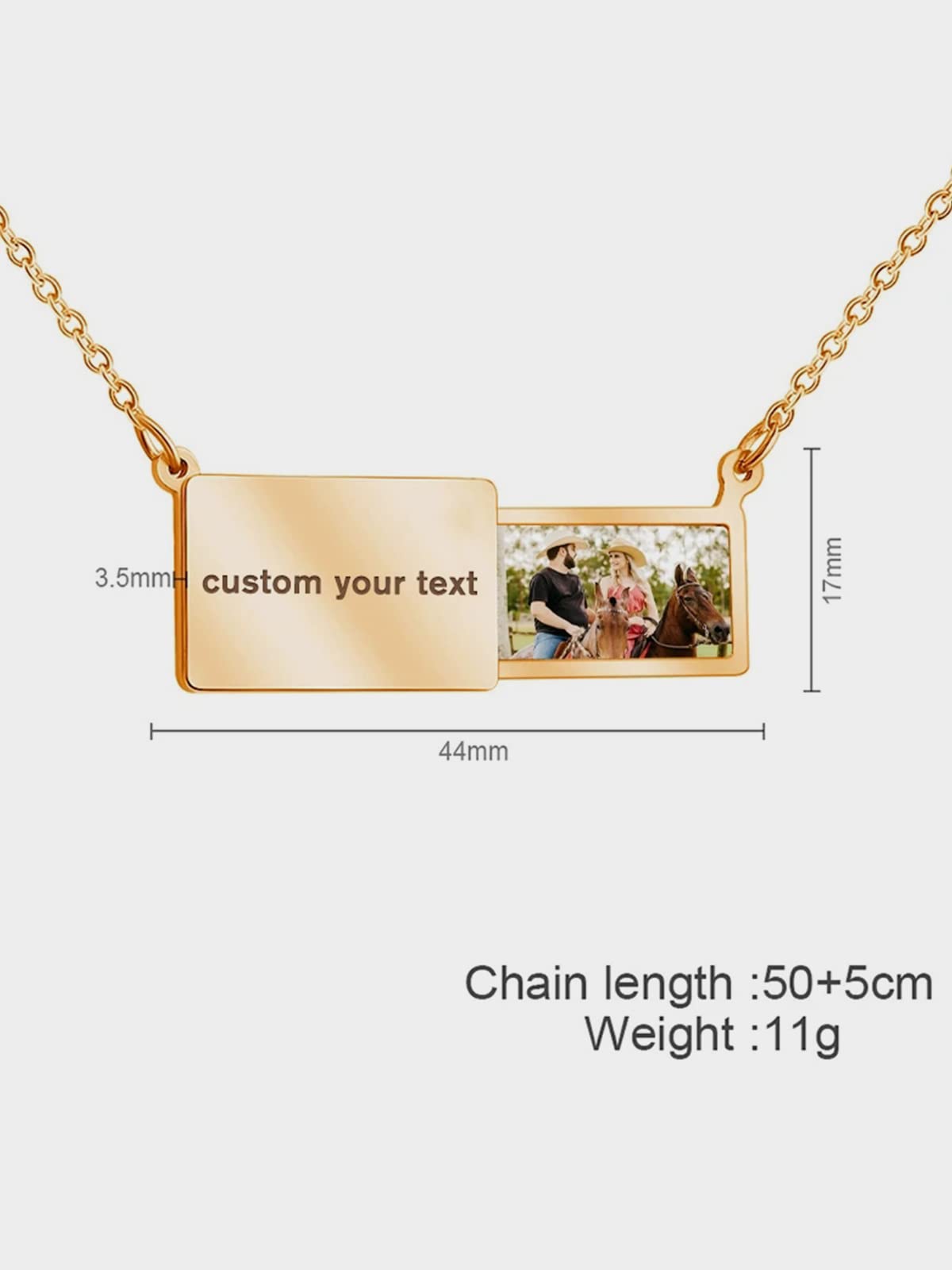 Personalized Photo Envelope Necklace