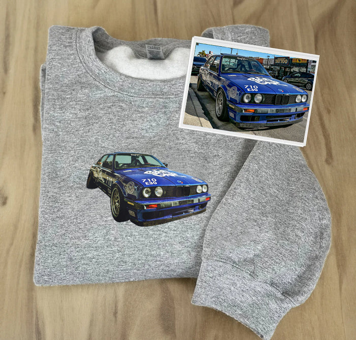 Customized Car Heat Transfer Sweatshirt,Car Lover Gifts