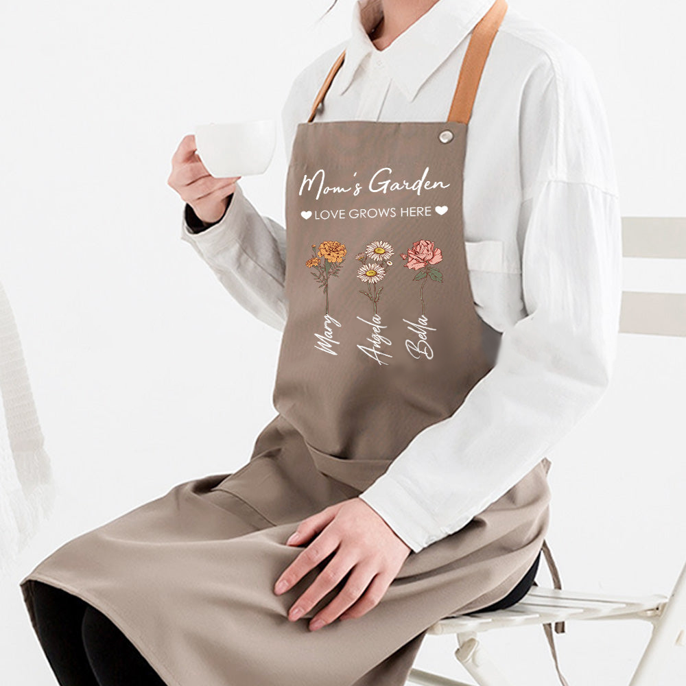 Mom's Garden is Her Children Customized Apron Waterproof