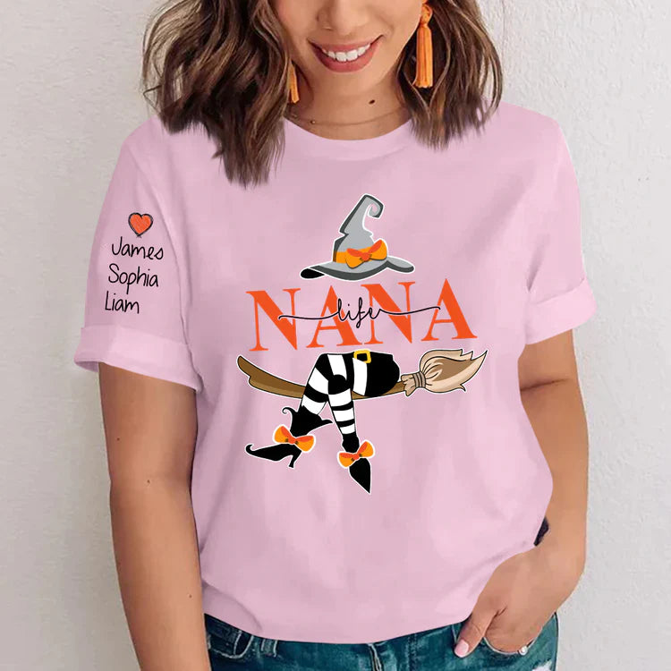 Personalized Nana Life Witch Shirt, Custom Grandma Halloween Gift