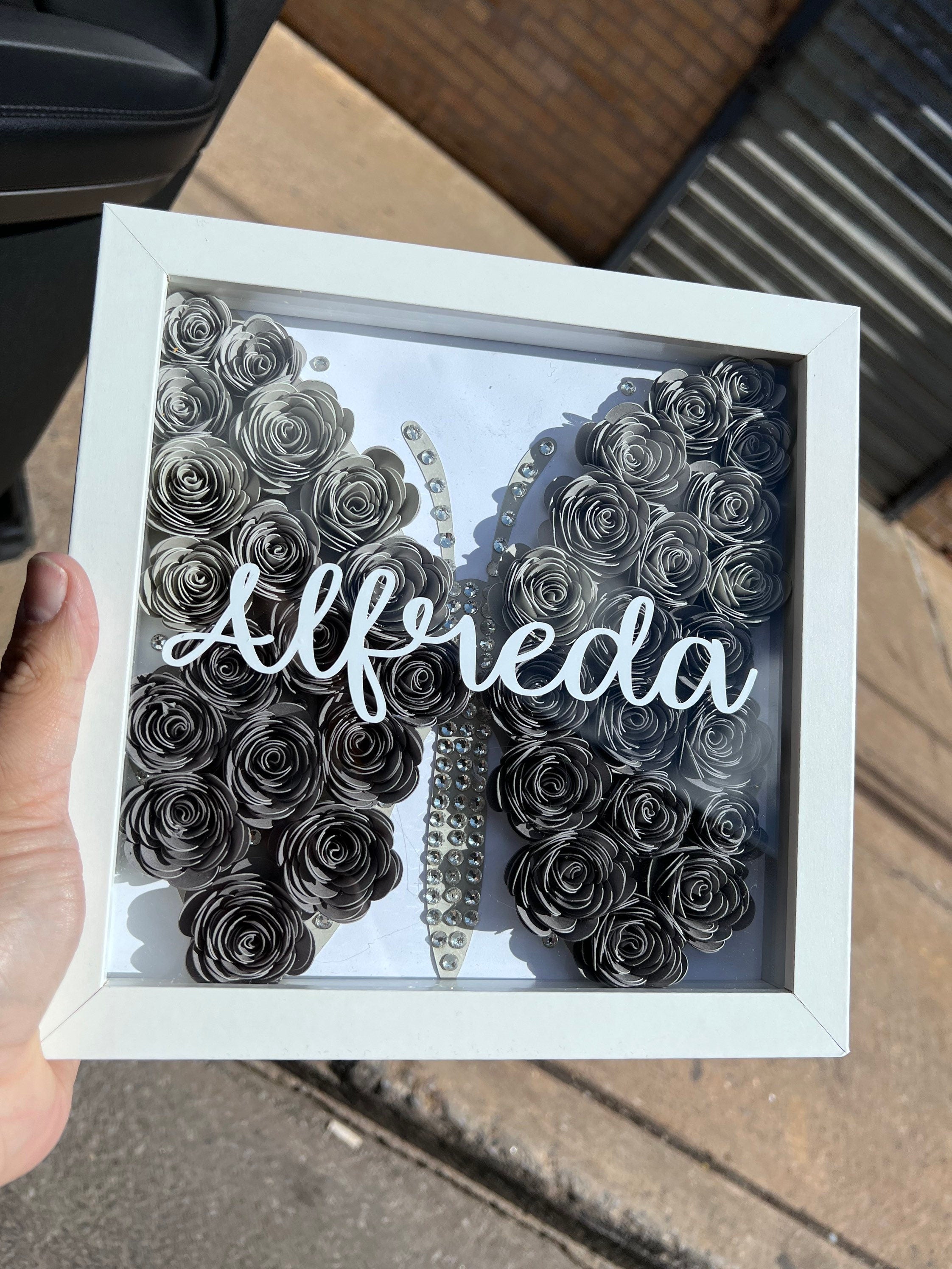 Valentine's Day |Butterfly Flower Box | Shadow Box | Butterfly Rose Box | Paper Flower Shadow Box