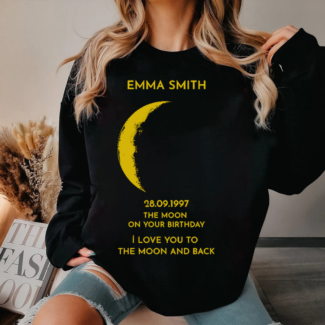 Custom REAL MOON PHASE Sweatshirt